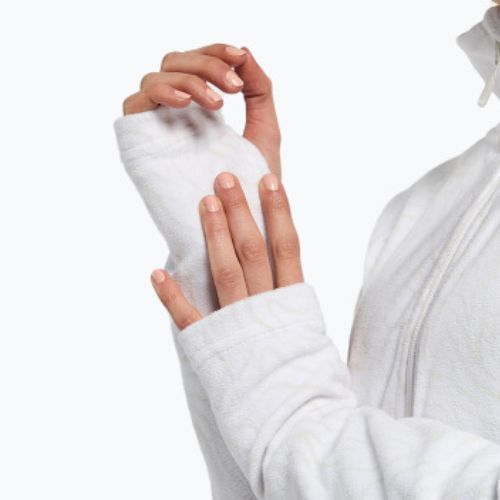 Women's snowboard sweatshirt ROXY Cascade 2021 bright white zebra print