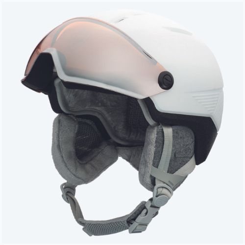 Women's ski helmet Rossignol Fit Visor Impacts white/orange/silver