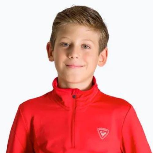 Children's ski sweatshirt Rossignol Boy 1/2 Zip Warm Stretch red