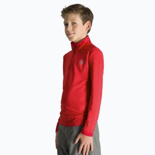 Children's ski sweatshirt Rossignol Boy 1/2 Zip Warm Stretch red