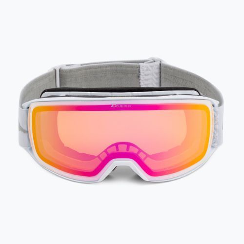 Ski goggles Alpina Nakiska Q-Lite white matt/pink