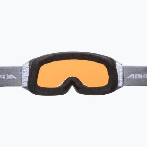 Ski goggles Alpina Nakiska white matt/orange