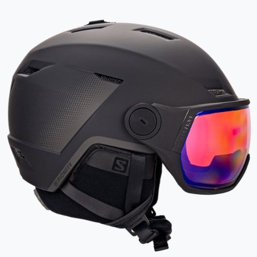 Men's ski helmet Salomon Pioneer Lt Visor Photo Sigma black L41532200