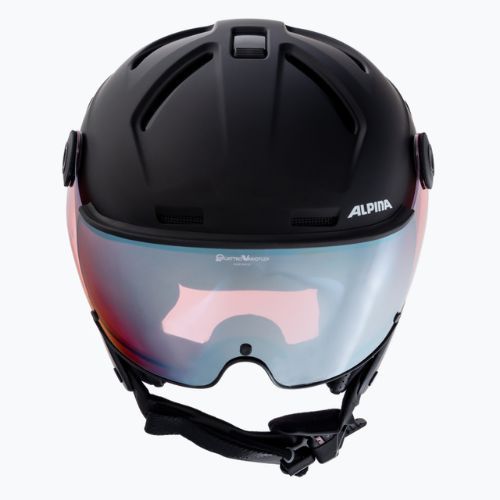Ski helmet Alpina Attelas Visor QVM black matt/silver