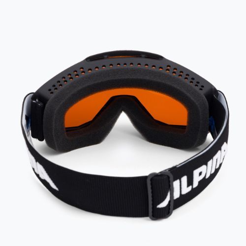 Children's ski goggles Alpina Piney black matt/orange