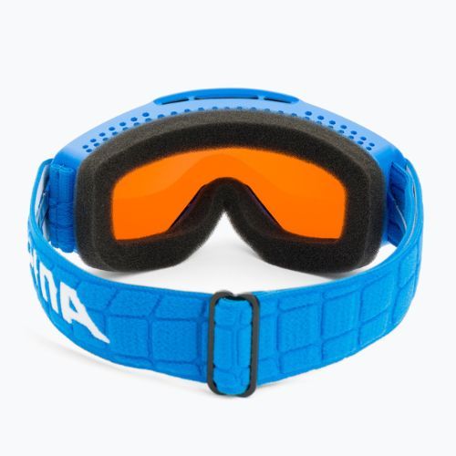 Children's ski goggles Alpina Piney blue matt/orange