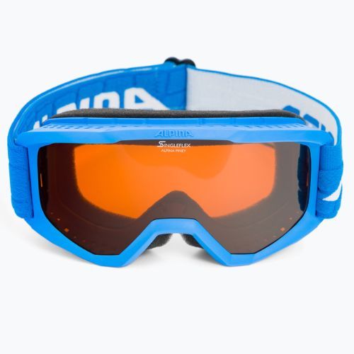 Children's ski goggles Alpina Piney blue matt/orange