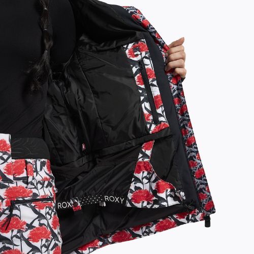 Women's snowboard jacket ROXY Rowley X Ski Parka 2021 bright white/white red