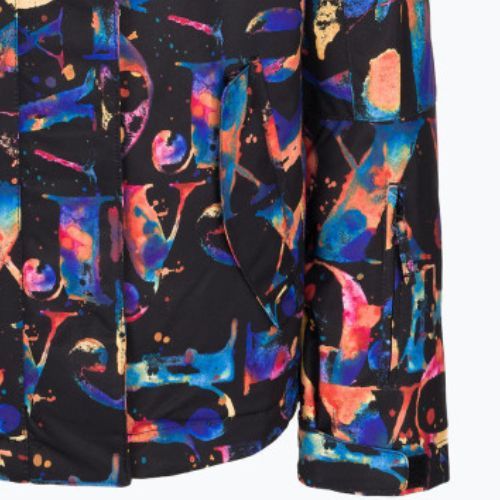 Children's snowboard jacket ROXY Jetty Girl 2021 true black magic carpet