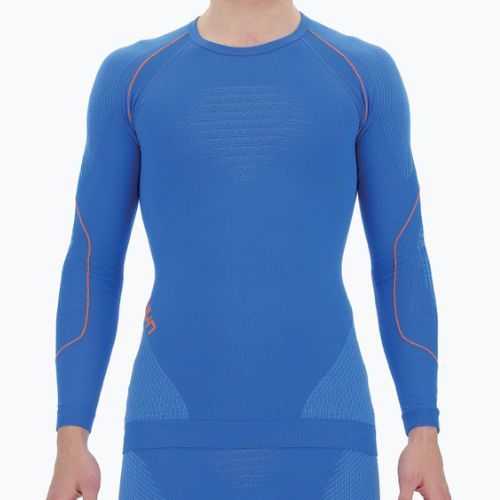 Men's thermal active sweatshirt UYN Evolutyon UW Shirt blue/blue/orange shiny