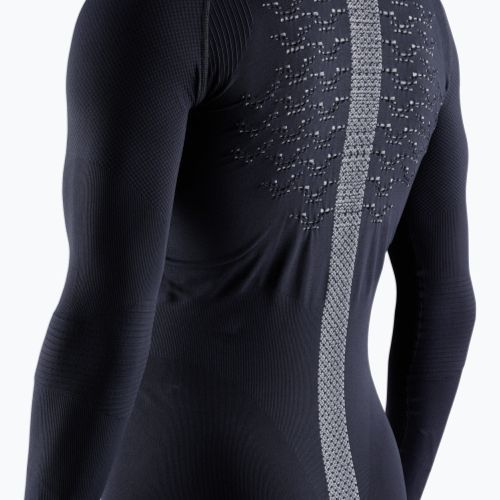 Men's thermal active sweatshirt X-Bionic The Trick 4.0 Run opal black/arctic white