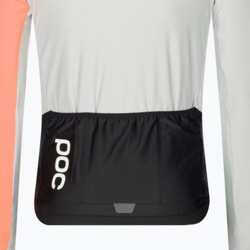 Men's cycling longsleeve POC Essential Road Mid Jersey granite grey/zink orange