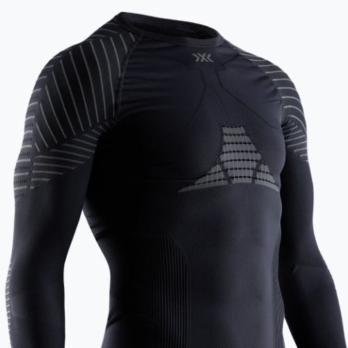 Men's thermal active sweatshirt X-Bionic Invent 4.0 LS black/charcoal