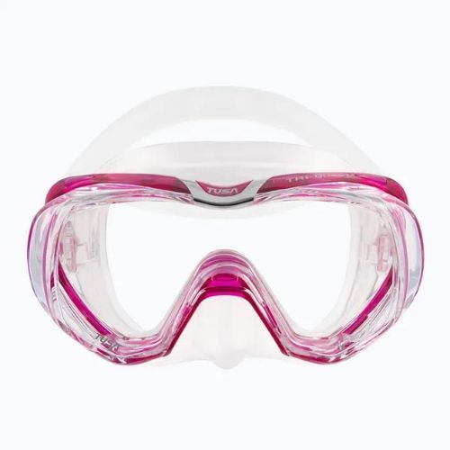 TUSA Tri-Quest Fd Diving Mask Pink and Clear M-3001