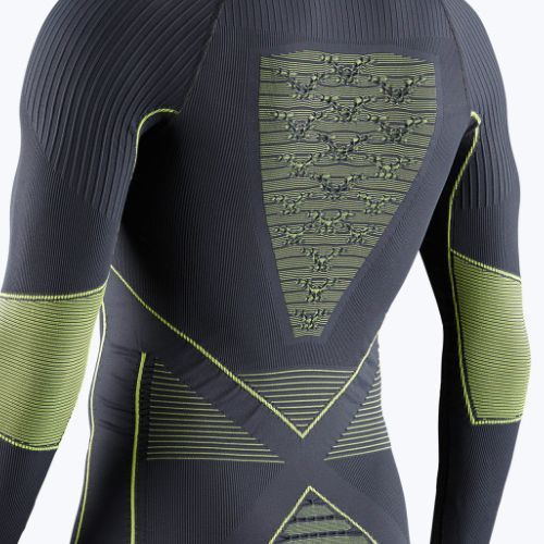 Men's thermal active sweatshirt X-Bionic Energy Accumulator 4.0 charcoal/yellow