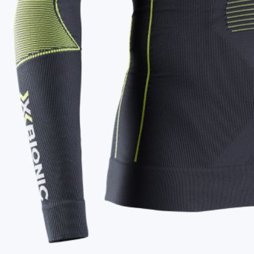Men's thermal active sweatshirt X-Bionic Energy Accumulator 4.0 charcoal/yellow
