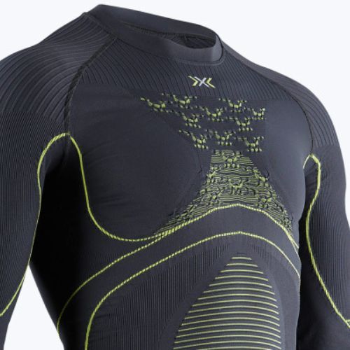 Men's thermal active sweatshirt X-Bionic Energy Accumulator 4.0 charcoal/yellow