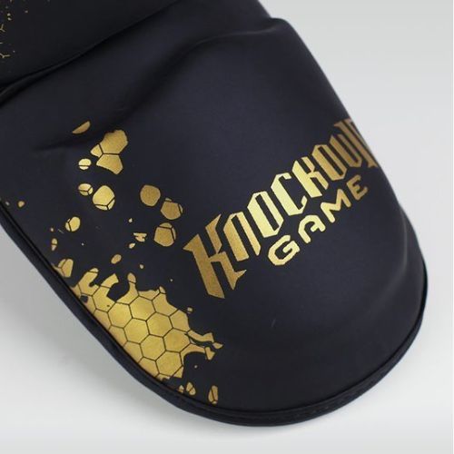 Ground Game Cage Gold tibia protectors black SHINGUCGOLDS