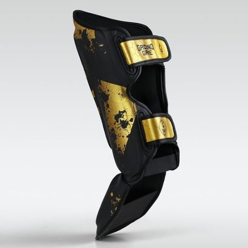 Ground Game Cage Gold tibia protectors black SHINGUCGOLDS