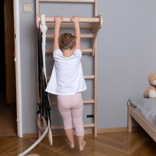 BenchK Pull Up Bar PB204 in natural wood BK-204