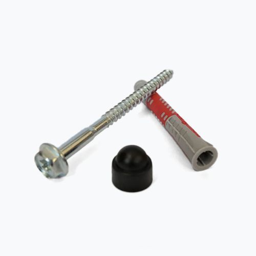 Fischer 10×80 wall plugs with screws - 12 pieces for BenchK ladders silver BK-KM12