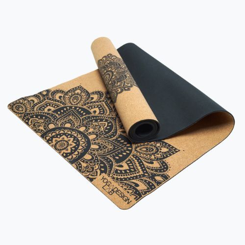 Yoga Design Lab Cork 5.5 mm brown Mandala Black yoga mat