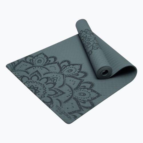 Yoga Design Lab Flow Pure 6 mm green Mandala Charcoal yoga mat