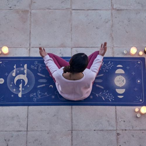 Moonholi MAGIC TRAVEL 1.5 mm travel yoga mat purple SKU-117