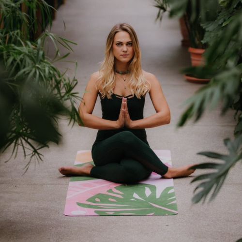 Moonhola TROPICANA TRAVEL yoga mat 1.5 mm pink SKU-120