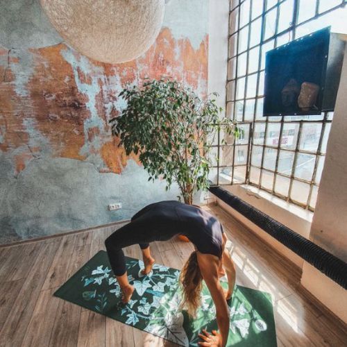 Moonholi yoga mat VEGANIKA NIGHT 3 mm green SKU-111