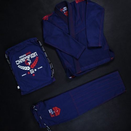 GI for men's Brazilian jiu-jitsu Ground Game Champion 2.0 navy blue GICHNEWNAV