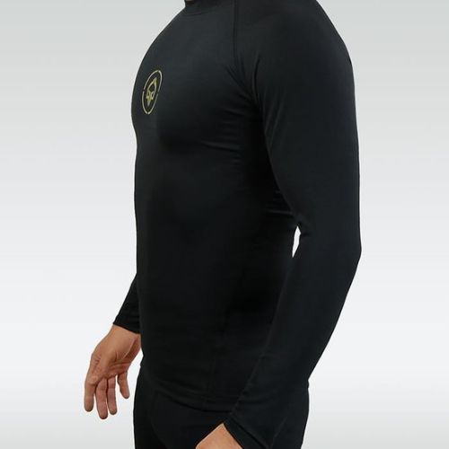 Men's Ground Game Athletic Gold Rashguard black RASHATHGOLDLS