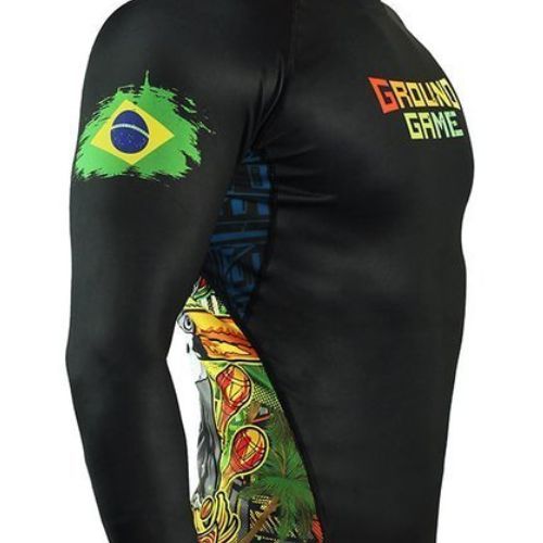 Men's Rashguard Ground Game Brasil colour 21RASHBRALS