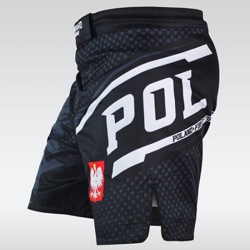 Men's Ground Game MMA Poland training shorts black MMASHOPOLS