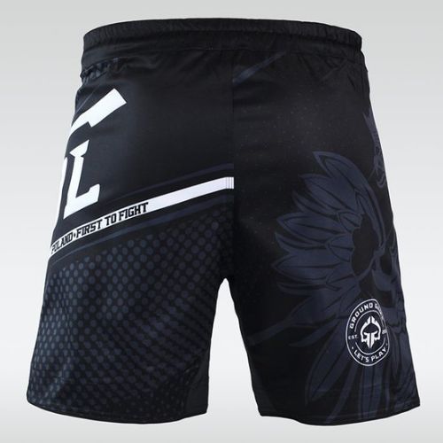 Men's Ground Game MMA Poland training shorts black MMASHOPOLS