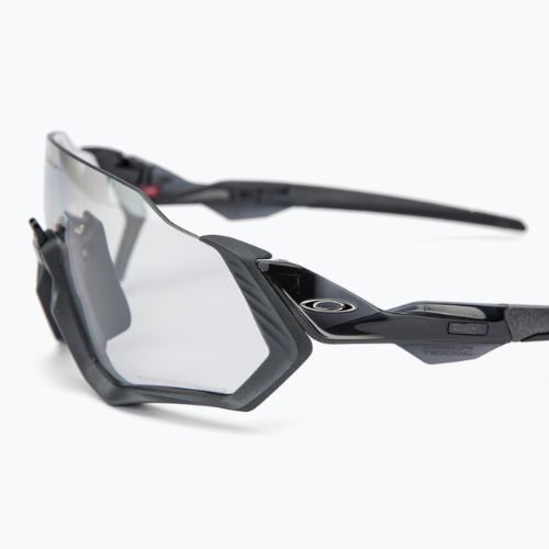 Oakley Flight Jacket steel/clear to black photochromic cycling glasses 0OO9401