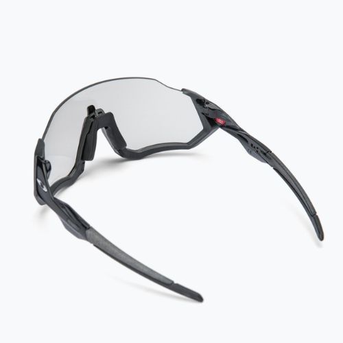 Oakley Flight Jacket steel/clear to black photochromic cycling glasses 0OO9401