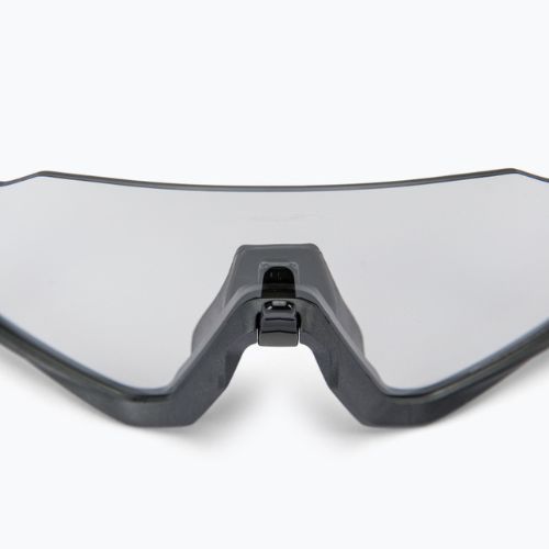 Oakley Flight Jacket steel/clear to black photochromic cycling glasses 0OO9401