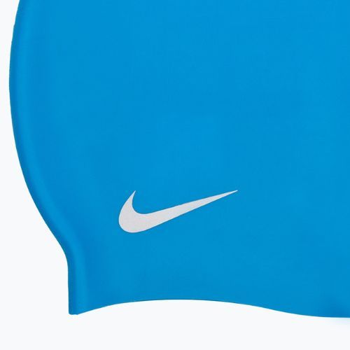Nike Solid Silicone children's swimming cap blue TESS0106-458
