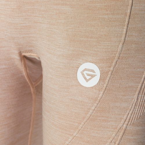Women's training leggings Gym Glamour seamless beige 199