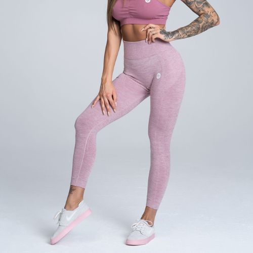 Women's workout leggings Gym Glamour seamless pink melange 197