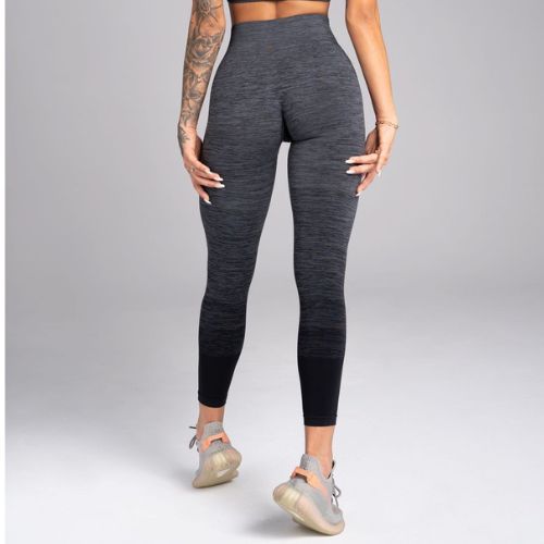 Women's training leggings Gym Glamour Grey Ombre 223