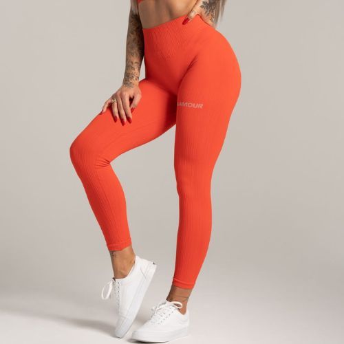 Women's training leggings Gym Glamour Push Up Coral 369