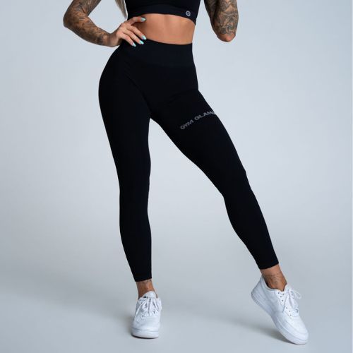 Women's training leggings Gym Glamour Push Up Deep Black 311