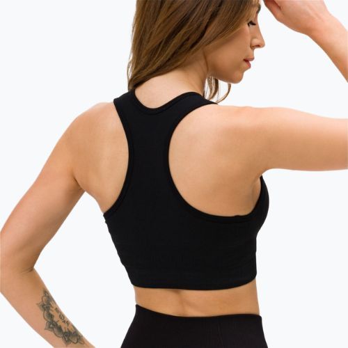 Gym Glamour Push Up Deep Black 319 fitness bra