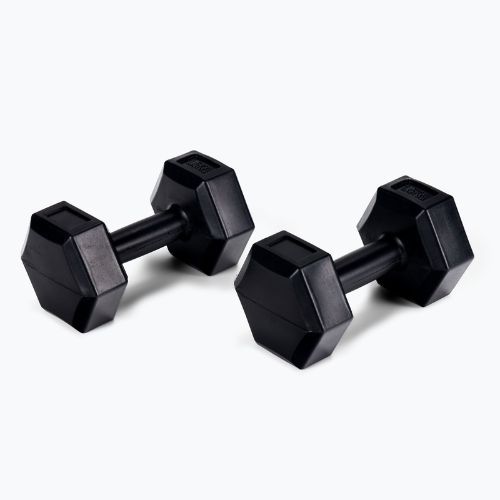 Spokey Spartan oblique bench + Dumbbells 2 x 1.5 kg black 84623