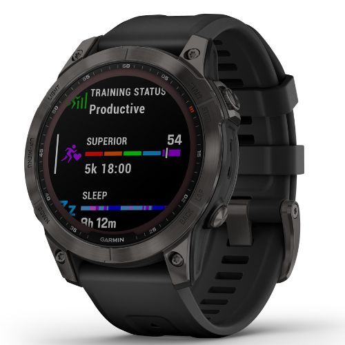 Garmin Fenix 7 Sapphire Solar Hrm Elevate Ox watch black 010-02540-21