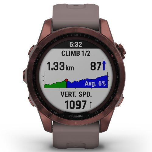 Garmin Fenix 7S Sapphire Solar Hrm Elevate Ox watch black 010-02539-25