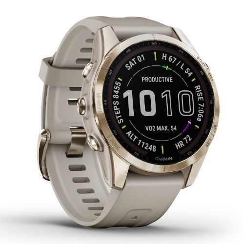 Garmin Fenix 7S Sapphire Solar Hrm Elevate Ox watch gold 010-02539-21