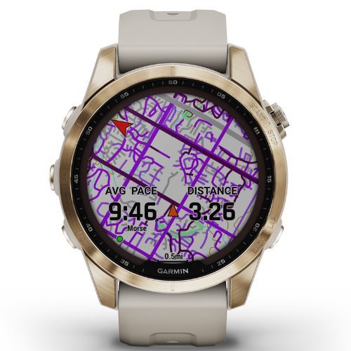 Garmin Fenix 7S Sapphire Solar Hrm Elevate Ox watch gold 010-02539-21
